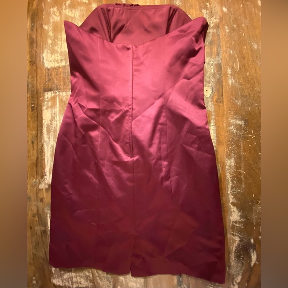 NEW Alfred Angelo Berry 7231 Purple Sweetheart Strapless Bridesmaid Dress 12 - Picture 7 of 7